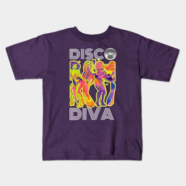 DISCO DIVA Kids T-Shirt by David Hurd Designs